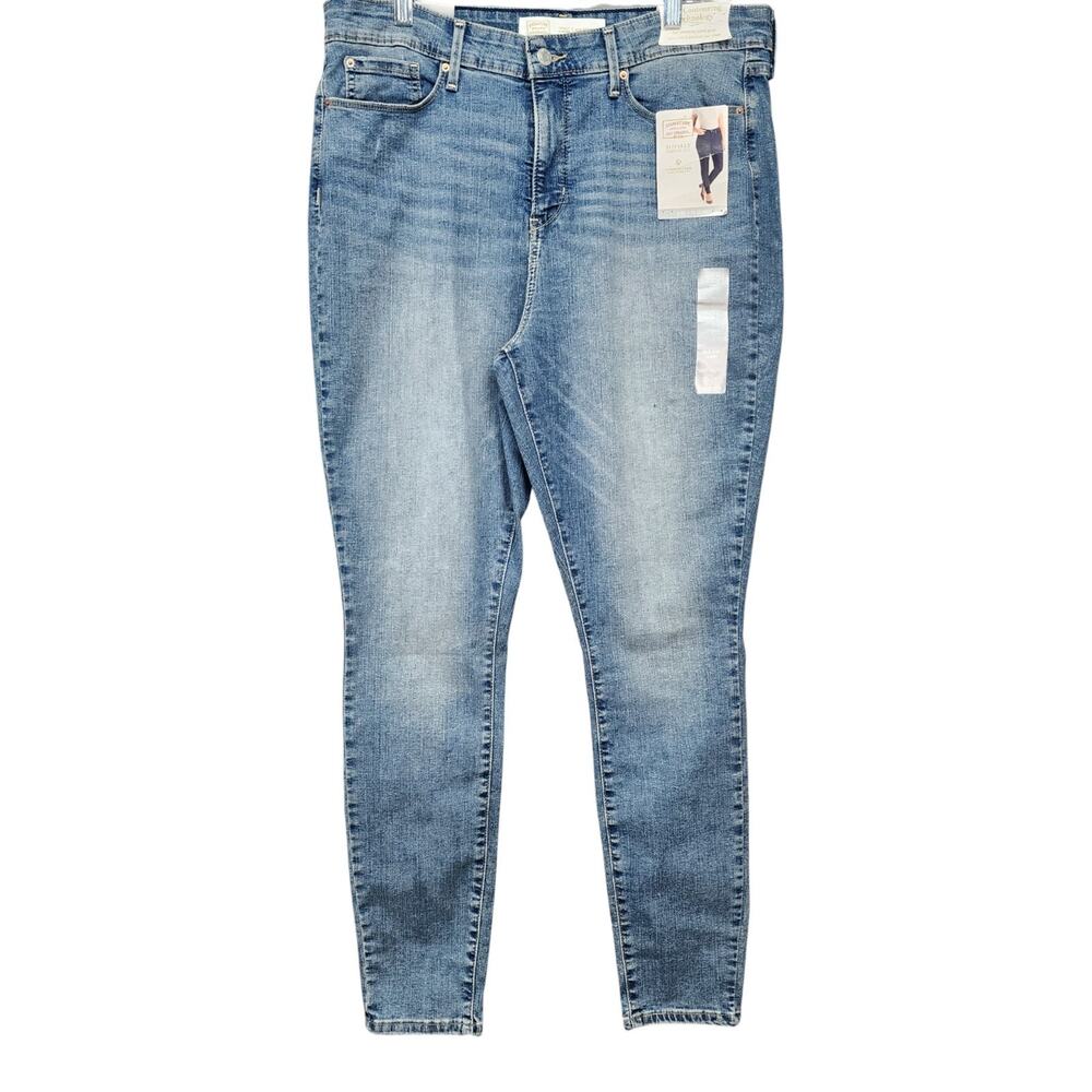 NWT Levi Strauss Signature Jeans Blue Women 16M High Rise Skinny 33x30 Shaping